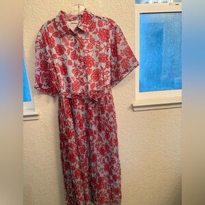 Hermoza Chiffon Floral Maxi Flowy Dress Resort Wear, Wedding & Brunch BoHo Chic